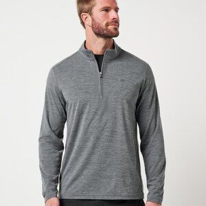 NWT Travis Mathew HEATER PRO QUARTER ZIP golf pullover GREY MED travismathew